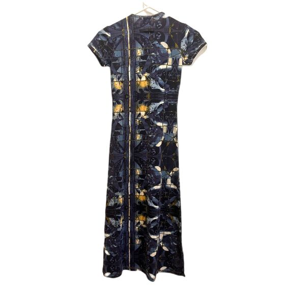 Vintage Jean Paul Gaultier Jeans Blue Pattern T Shirt Mini Dress Women's Size 36 - Picture 5 of 7